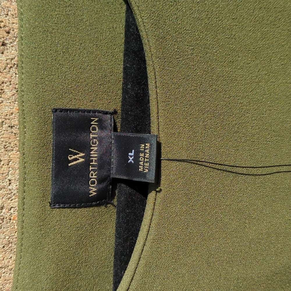 Worthington Green Blouse Large - Picture 6 of 8